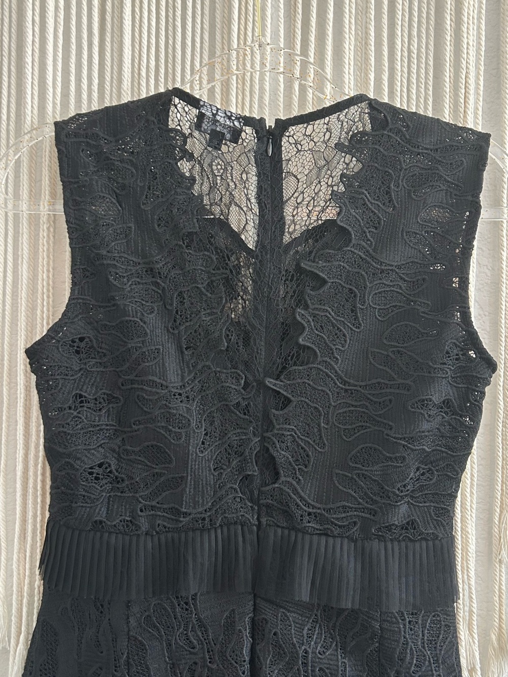 Bardot Black Lace Pleated Mini Dress - Picture 11 of 13
